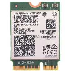 Плата сетевого контроллера Intel Wi-Fi 6 AX201, 2230, 2x2 AX+BT, No vPro, 985855 Плата сетевого контроллера Intel Wi-Fi 6 AX201, 2230, 2x2 AX+BT, No vPro, 985855
