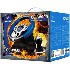 Руль черный SVEN GC-W600 (виброотдача, педали, джойстик, 12 кн., USB) Руль черный SVEN GC-W600 (виброотдача, педали, джойстик, 12 кн., USB)