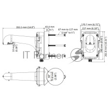 Кронштейн Hikvision DS-1604ZJ-pole Кронштейн Hikvision DS-1604ZJ-pole