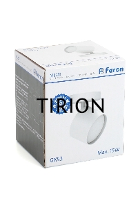 Светильник FERON ML211 ДБО GX53 без лампы наклонный белый