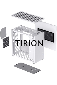 Корпус JONSBO D40 White без БП, боковая панель из закаленного стекла, mini-ITX, micro-ATX, ATX, белый