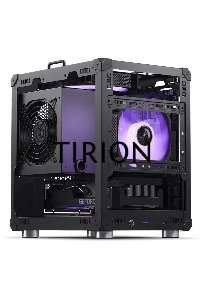 Корпус JONSBO Computer Case C6Handle black hang-in version черный, Mini-Tower, материнская плата mATX, без БП, прозрачная боковая панель