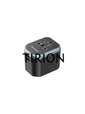 Универсальный дорожный адаптер Vention FJCB0 USB (C + A + A) Черный