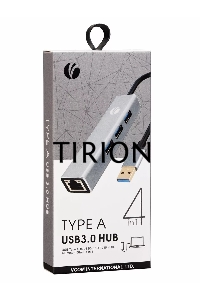 Переходник USB 3.0 -->RJ-45 1000Mbps+3 USB3.0, Aluminum Shell, 0.2м VCOM <DH312A>