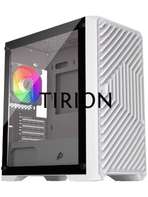 Компьютерный корпус 1STPLAYER TRILOBITE T5 White / mATX, TG / 4x120mm LED fans inc. / T5-WH-4F1-W