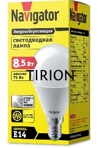 Лампа светодиодная Navigator 61 334 NLL-G45-8.5-230-4К-E14