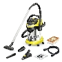 Строительный пылесос Karcher WD 6 P S V-30/6/22/T + DDC (YSY) желтый, 1300 Вт, уборка сухая/сбор воды, пылесборник мешок/контейнер, 30 л