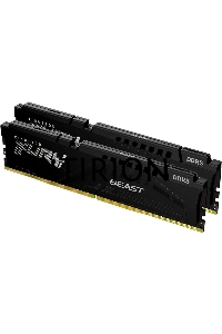 Оперативная память Kingston Fury Beast, DDR5, 32GB (2x16GB), 6000MHz, CL36, с радиатором, черный