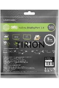 Кабель аудио-видео Cactus CS-DP-DP-1.4-10 DisplayPort (m)/DisplayPort (m) 10м. позолоч.конт. черный
