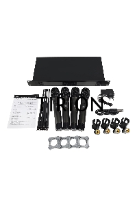 Микрофонная радиосистема Axelvox DWS7000HT (FCBundle) [AX-7000F] UHF 710-726 MHz, 4 x 16 каналов,LCD дисплей, 4х ИК порт, 4 ручных микрофона, 4 силиконовых кольца