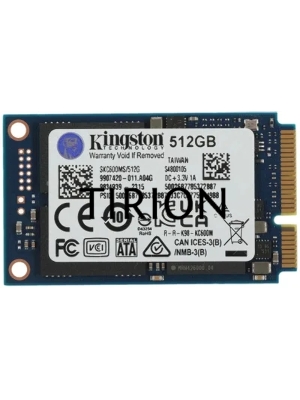Накопитель SSD Kingston KC600, 512GB, mSATA, R/W 550/520
