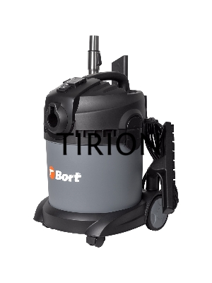 Строительный пылесос Bort BAX-1520-Smart Clean серый, 300/1400 Вт, уборка сухая/влажная, пылесборник бак, 20 л