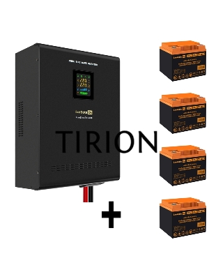 Комплект Источник бесперебойного питания EX296004RUS + батарея 45Aч EX285666RUS 4шт (инвертор, синус, для котла, настенный) ExeGate FineSine SX-5000.LCD.AVR.2SH.T <5000VA/3500W, чистая синусоида, цветной LCD-дисплей, AVR, 2*Schuko+клеммы, линейно-интеракт