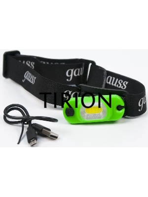 Фонарь налобный GAUSS GFL408 3W 150lm Li-ion 300mAh LED