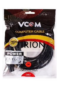 Кабель питания VCOM для ноутбуков 3М 3G*0.5mm 220V (CE022-CU) VDE стандарт