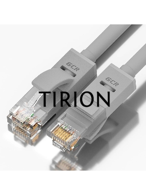 Патч-корд GCR UTP кат.5е, RJ45, литой, перекрестный ethernet 2.0m, серый