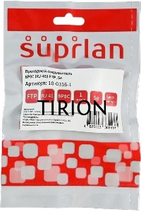 Адаптер Suprlan 10-0316-1, проходн. Keystone RJ45 кат.5E FTP, стальной