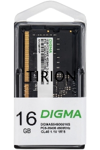 Оперативная память DDR5 16GB 4800MHz Digma DGMAS54800016S RTL PC5-38400 CL40 SO-DIMM 262-pin 1.1В single rank Ret