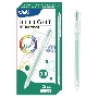 Ручка гелевая автоматическая Deli Delight EG118-GN прозрачный зел. черн. линия 0.5мм