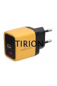 Зарядное устройство с дисплеем Cablexpert MP3A-PC-53, 35Вт GaN, QC3.0/PD3.0, 1хUSB, 1хType-C, желтый, коробка