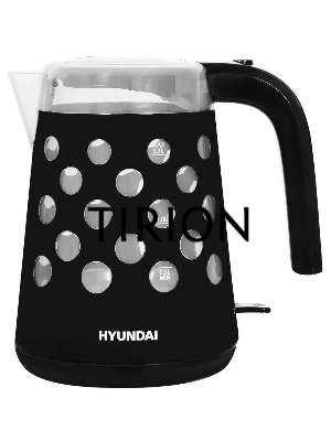 Чайник электрический Hyundai HYK-G2012 1.7л. 2200Вт черный/прозрачный (корпус: пластик)