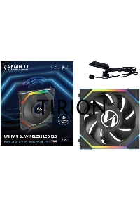 Вентилятор для корпуса Lian Li Uni Fan SL Wireless 120 LCD ARGB G99.12SLLCD1W1B.R0 черный, 120 мм, 1900 об/мин, 29.5 дБ, 4 pin