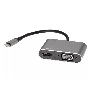Адаптер USB Type-Cm-->VGA, HDMI 4k*30Hz, USB3.0, PD, Audio,iOpen (Aopen/Qust/VCOM)<ACU4511>