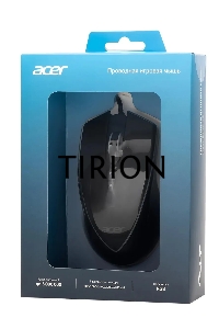 Мышь проводная Acer OMW131 черный, 6400 dpi, USB, кнопки - 7