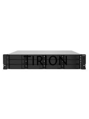 Сетевое хранилище без дисков SMB QNAP TS-1232PXU-RP-4G 12-Bay quad-core 64-bit AL324 1.7 GHz rackmount NAS with 250W redundant PSU, 4GB DDR4 UDIMM RAM (max 1x16GB), SATA 6Gb/s, 2x 10GbE SFP+ LAN, 2x2.5 GbE LAN, 1x PCIe Gen2 x2 slot. W/o RAIL-B02