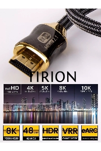 Кабель HDMI 19M/M,ver. 2.1, 8K@60 Hz 2m метал разъемы, нейлоновая оплетка Telecom <TCG300-2M>