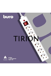 Сетевой фильтр Buro 600SH-16-5-W 5м (6 розеток) белый (коробка)