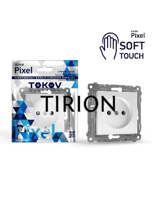 Розетка TOKOV ELECTRIC TKE-PX-R1SF-C34 1-м СП Pixel 16А IP20 без заземл. защ. шторки механизм айс