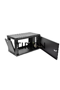Шкаф телекоммуникационный настенный разборный ЦМО ЭКОНОМ 6U (600 x 350) дверь металл, цвет черный (ШРН-Э-6.350.1-9005)