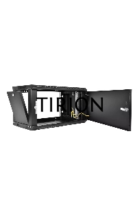 Шкаф телекоммуникационный настенный разборный ЦМО ЭКОНОМ 6U (600 x 350) дверь металл, цвет черный (ШРН-Э-6.350.1-9005)