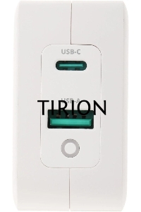 Блок питания TopON TOP-GaN-65W автоматический 65W 5V-20V 3.25A 2xUSB от бытовой электросети LED индикатор