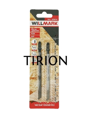 Полотно для лобзика Willmark T301CD Раб.длина 91мм, чистый тонкий рез(упак по 2шт)(40951К)