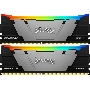 Оперативная память Kingston Fury Renegade, DDR4, 16GB (2x8GB), 4266MHz, CL19, с радиатором, RGB, серебристый/черный
