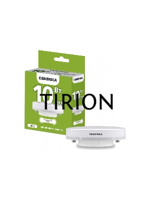 Лампа светодиодная GENERICA LL-T80-10-230-40-GX53-G T80 10Вт таблетка 4000К GX53 230В