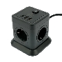 Сетевой фильтр Cablexpert Tower TWR-4-CU2-B-2, 4р, 10А, 1xType-C PD, 20Вт, 2хUSB, 2м, ур.защиты 2+, черный, коробка