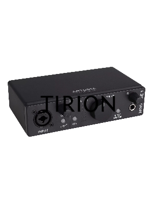 Аудиоинтерфейс USB Arturia MiniFuse 1 Black [800101] 24бит/192кГц, комбинированный разъем XLR и 6.3 мм для записи инструментов и вокала с фантомным питанием 48 В, выходы на монитор (L/R Jack), выход для наушников