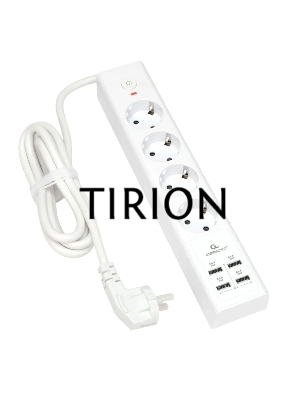 Сетевой фильтр Cablexpert Exnovo EXN-4-U4-W-2, 4р, 16А, 4хUSB, 3.4A, 2м, ур.защиты 4+, белый, коробка