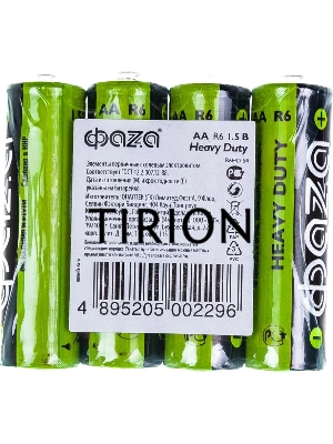 Элементы питания солевые R 6 (AA) ФАZА Heavy Duty, 4шт.