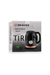 Чайник электрический BRAYER BR1005BK 2200Вт.1,7 л, STRIX, сталь окраш, термометр, черн.