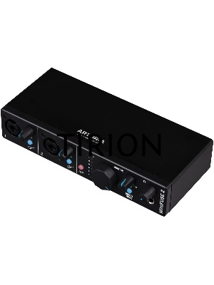 Аудиоинтерфейс USB Arturia MiniFuse 2 Black [800102] 24бит/192кГц, два комбинированных входа XLR-1/4 (микрофонный / линейный / инструментальный уровень) с фантомным питанием +48 В, выходы на монитор (L/R Jack), выход для наушников, MIDI In/Out