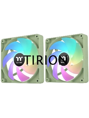 Комплект вентиляторов для корпуса Thermaltake CT120 ARGB (2 шт.) зеленый, 120 мм, 2000 об/мин, 25.8 дБ, 4 pin