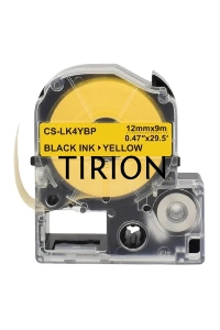 Картридж ленточный Cactus CS-LK4YBP черный шрифт, желтый фон (12 мм, 9 м) для Epson LW300/LW400/LW700/LW600P/LW1000P/K400/Z700/Z900