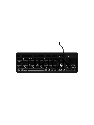 Клавиатура проводная БЕШТАУ КЛ104РУ 104 клавиши, USB, 1,8м,  Цвет русской/латинской раскладки (Белый/Белый) лазерная гравировка, черный МИНПРОМТОРГ (МПТ)
