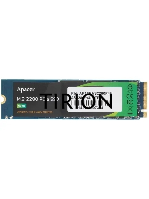 Накопитель SSD Apacer AS2280P4U, 1Tb, M.2 2280, PCIe 3.0 x4, NVMe, R/W 3500/3000