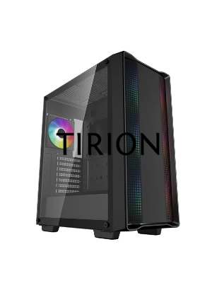 Компьютерный корпус Deepcool CC560 ARGB V2 без БП, боковое окно (закаленное стекло), 3x120мм ARGB LED вентилятор спереди и 1x120мм ARGB LED вентилятор сзади, черный, ATX