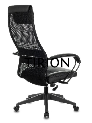 Кресло руководителя Бюрократ CH-608/BLACK TW-01 TW-11 черный, спинка сетка, искусст.кожа/ткань